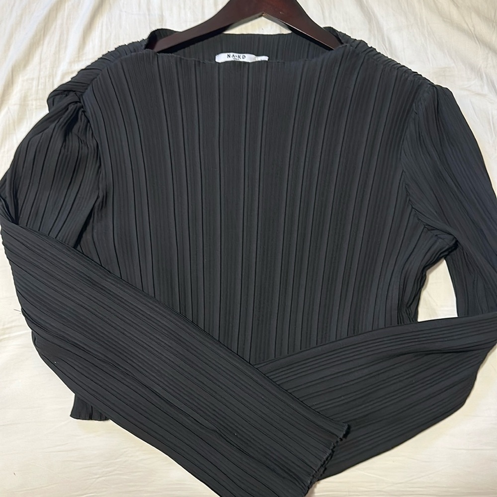 Textured Dropped Sleeve Top from NA-KD by Taylor Lashae
